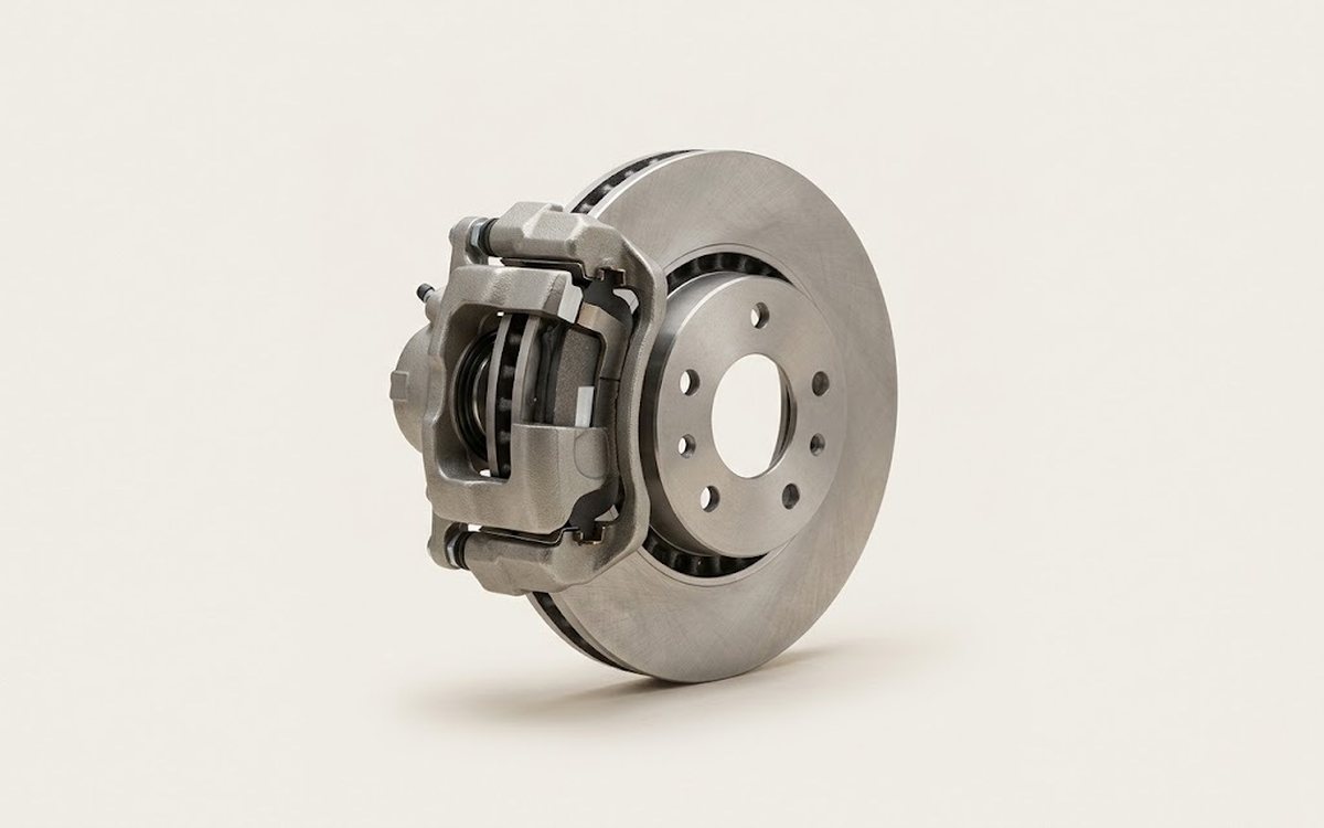 Brake caliper and ventilated rotor