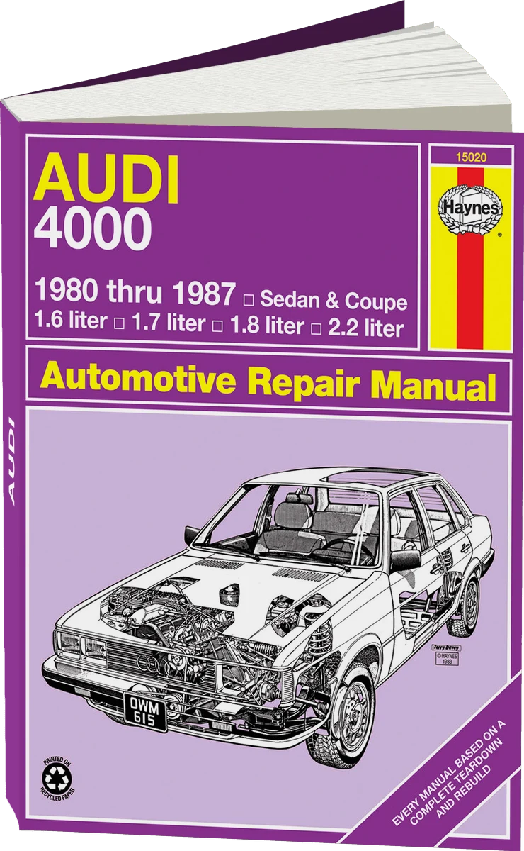 Audi 4000 (Sedan & Coupe) (80-87) Haynes Repair Manual