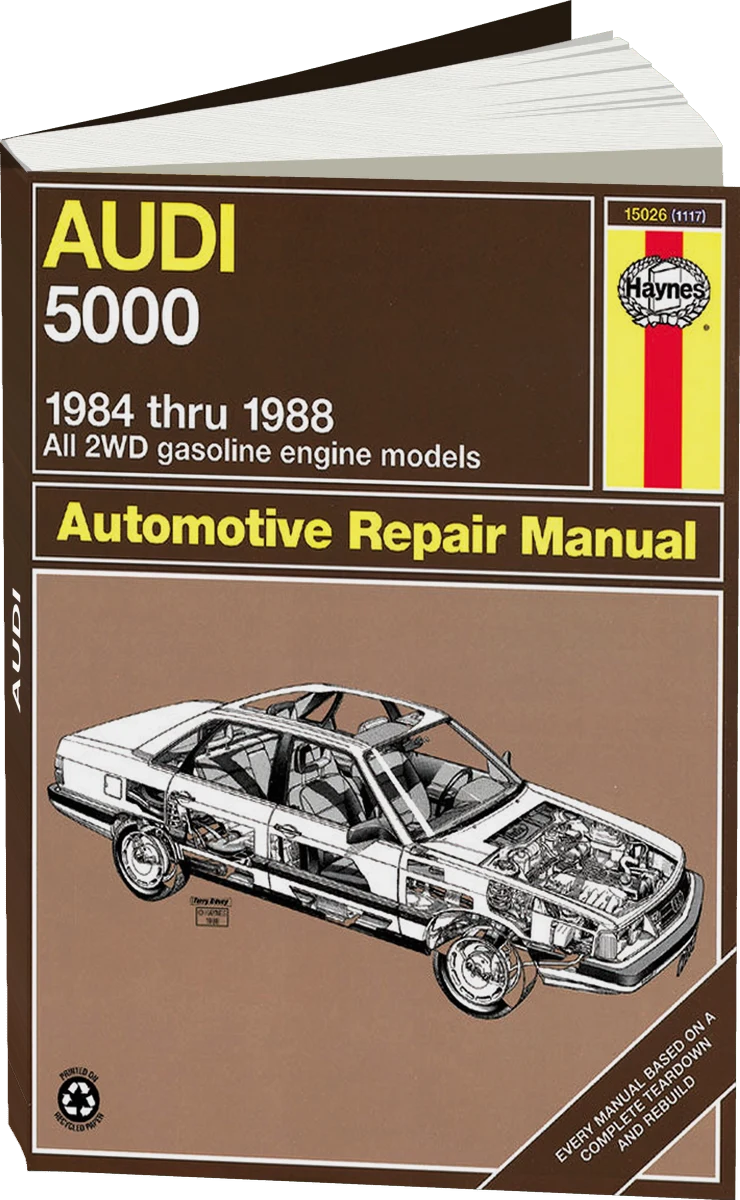 Audi 5000 2WD Gas Engine (84 -88) Haynes Repair Manual