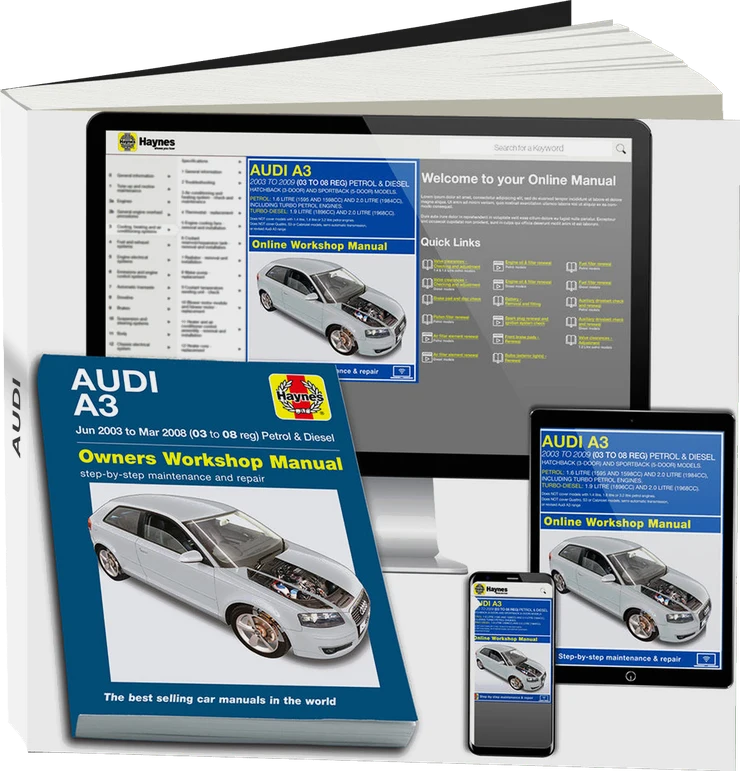 Audi A3 Petrol & Diesel (Jun 2003-Mar 2008) Haynes Repair Manual