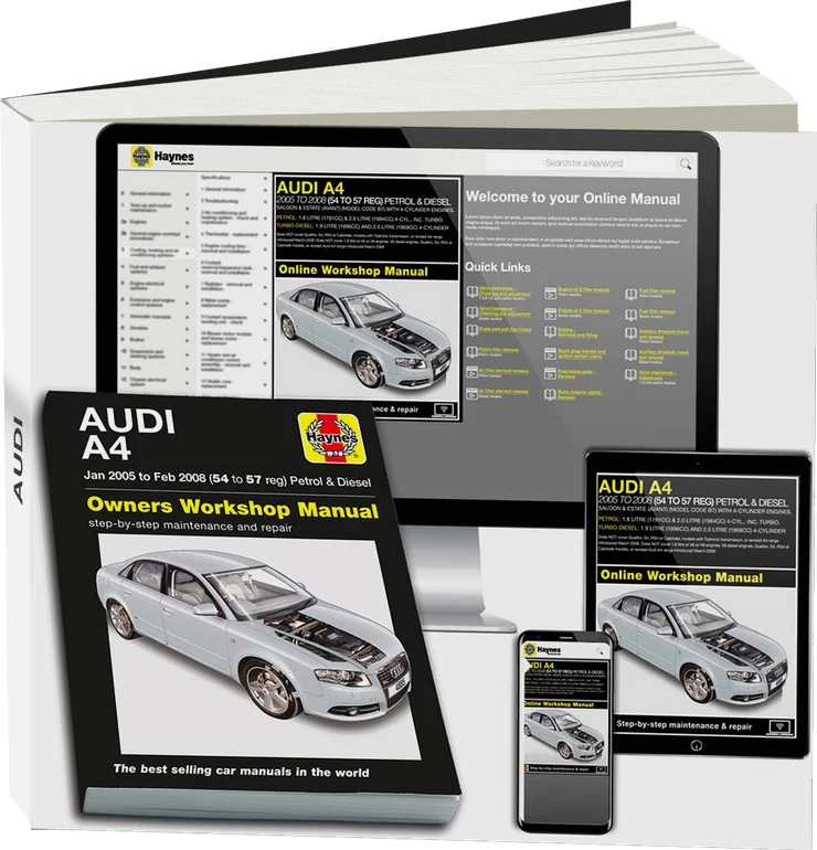 Audi A4 Petrol & Diesel (Jan 2005-Feb 2008) Haynes Repair Manual