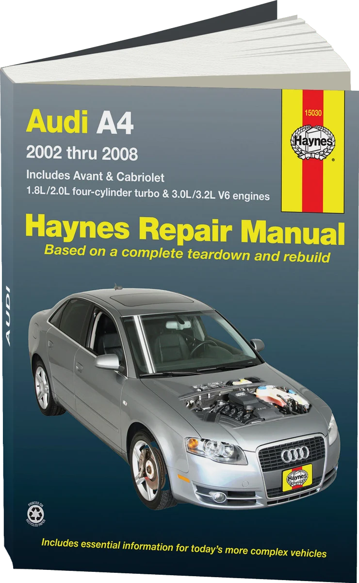 Audi A4 Sedan, Avant, & Cabriolet (2002-2008) Haynes Repair Manual (USA)