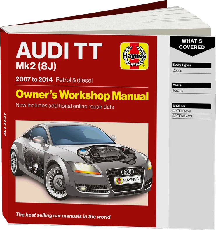 Audi TT Mk2 (8J) (2007 to 2014) Haynes Repair Manual