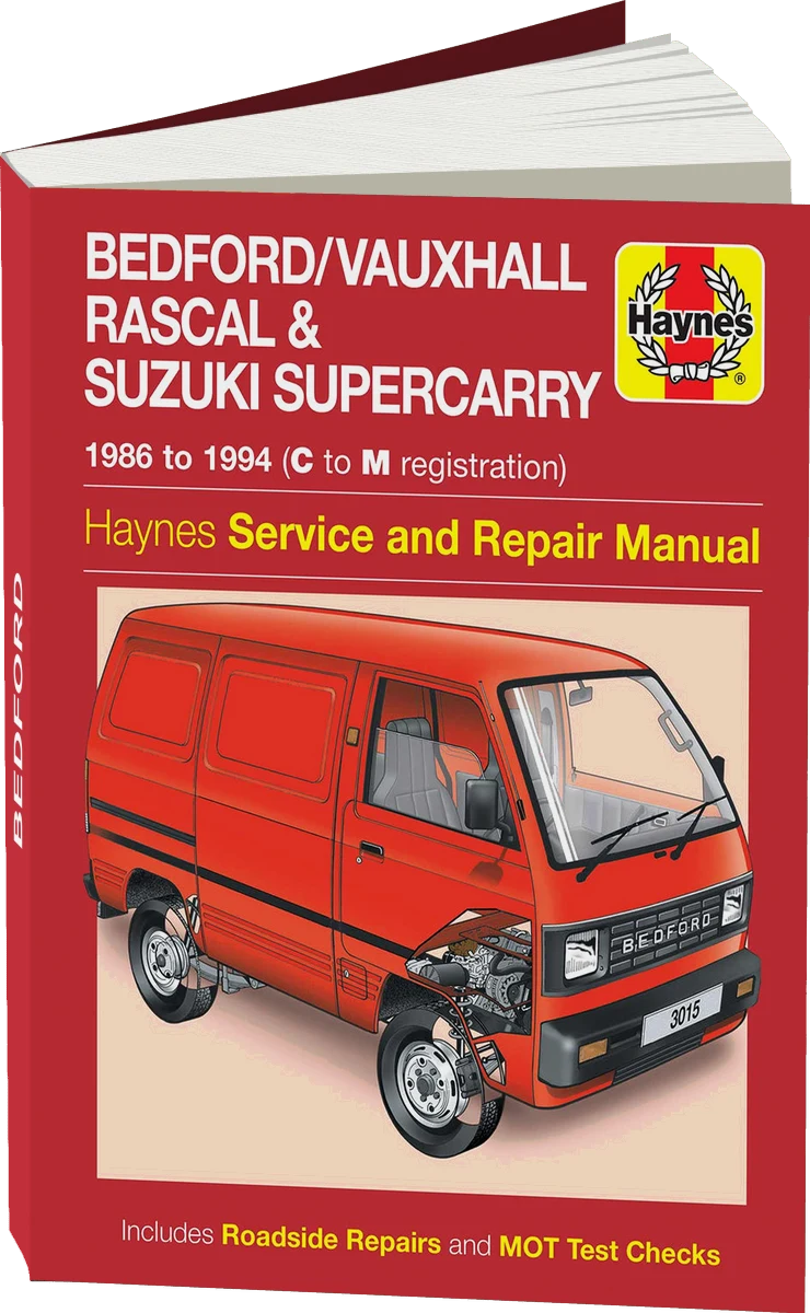 Bedford/Vauxhall Rascal & Suzuki Supercarry (1986-Oct 1994) Haynes Repair Manual
