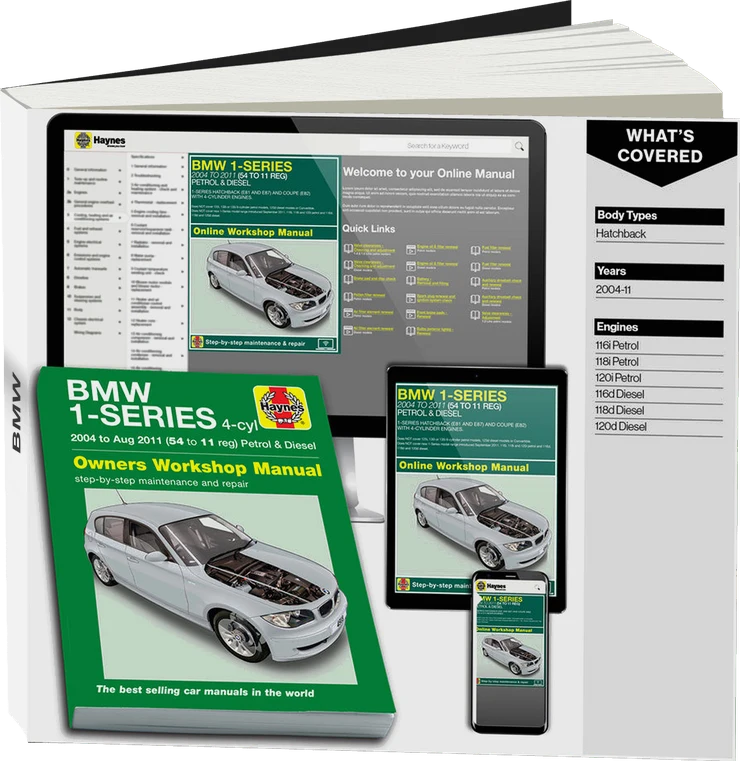 BMW 1-Series 4-cyl Petrol & Diesel (2004-Aug 2011) Haynes Repair Manual