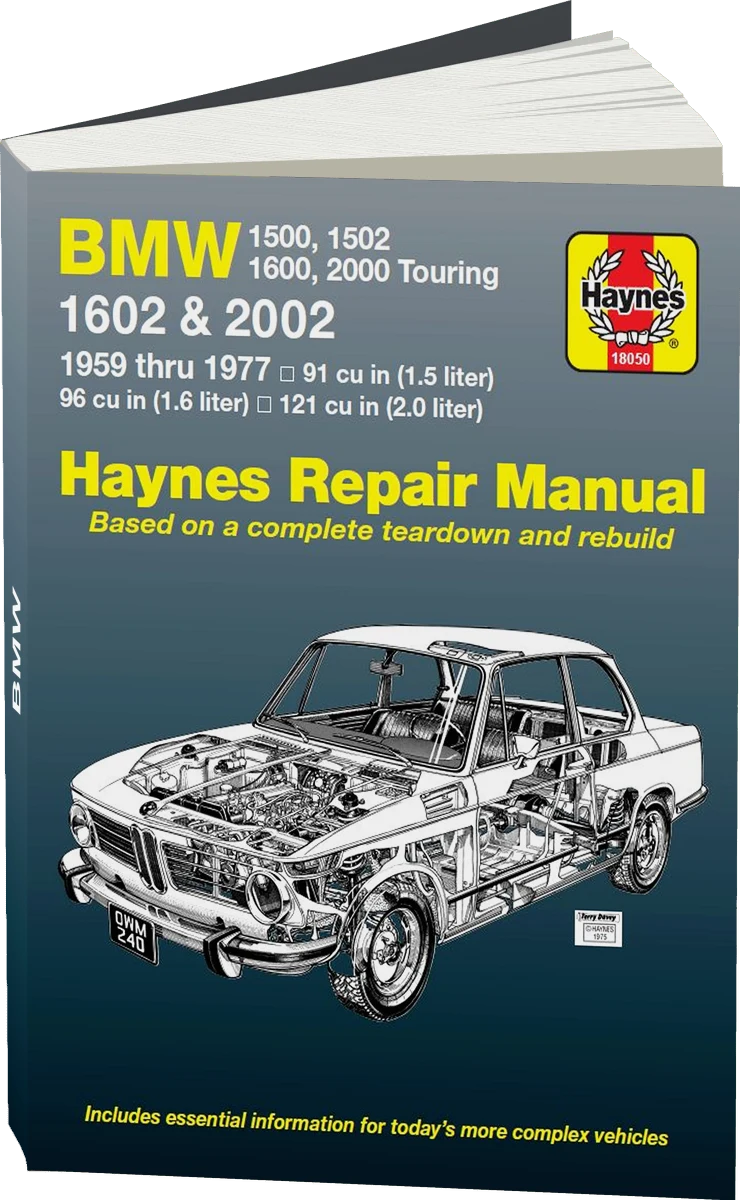 BMW 1500, 1502, 1600, 1602, 2000 & 2002 (1959-1977) Haynes Repair Manual