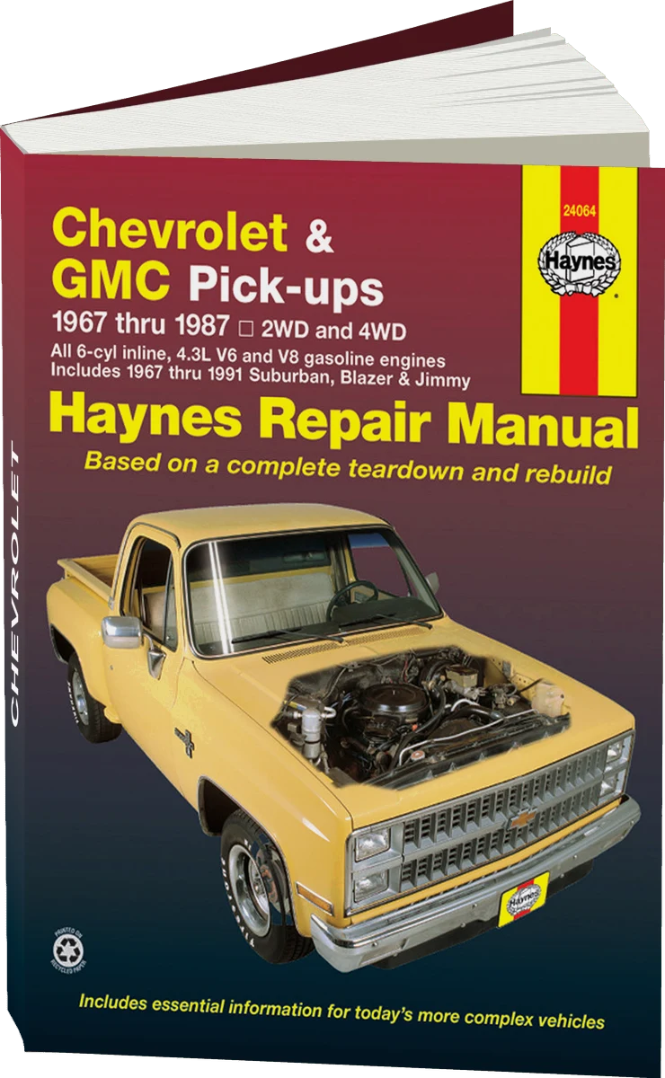 Chevrolet & GMC 4.3L V6 & V8 Gas Pick-ups (67-87) & Suburban, Blazer & Jimmy (67-91) Haynes Repair Manual