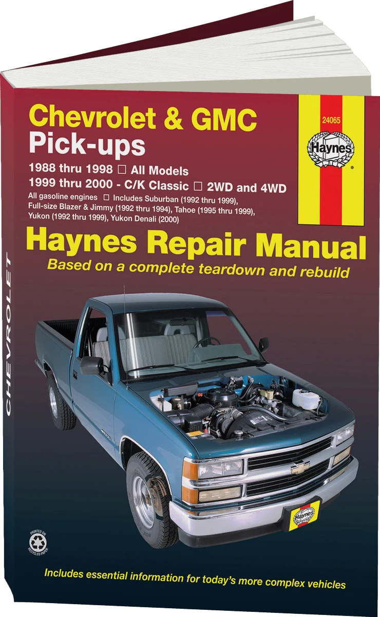 Chevrolet & GMC full-size petrol pick-ups (1988-1998) Haynes Repair Manual (USA)