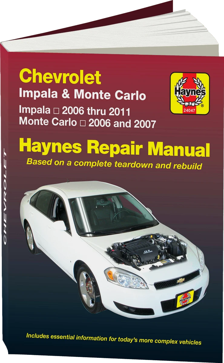 Chevrolet Impala (2006-2011) & Monte Carlo (2006-2007) Haynes Repair Manual (USA)