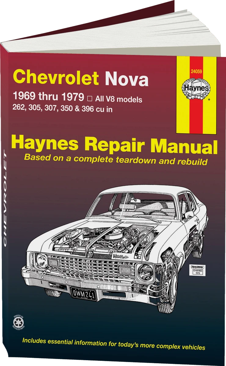 Chevrolet Nova (1969-1979) V8 Haynes Repair Manual (USA)