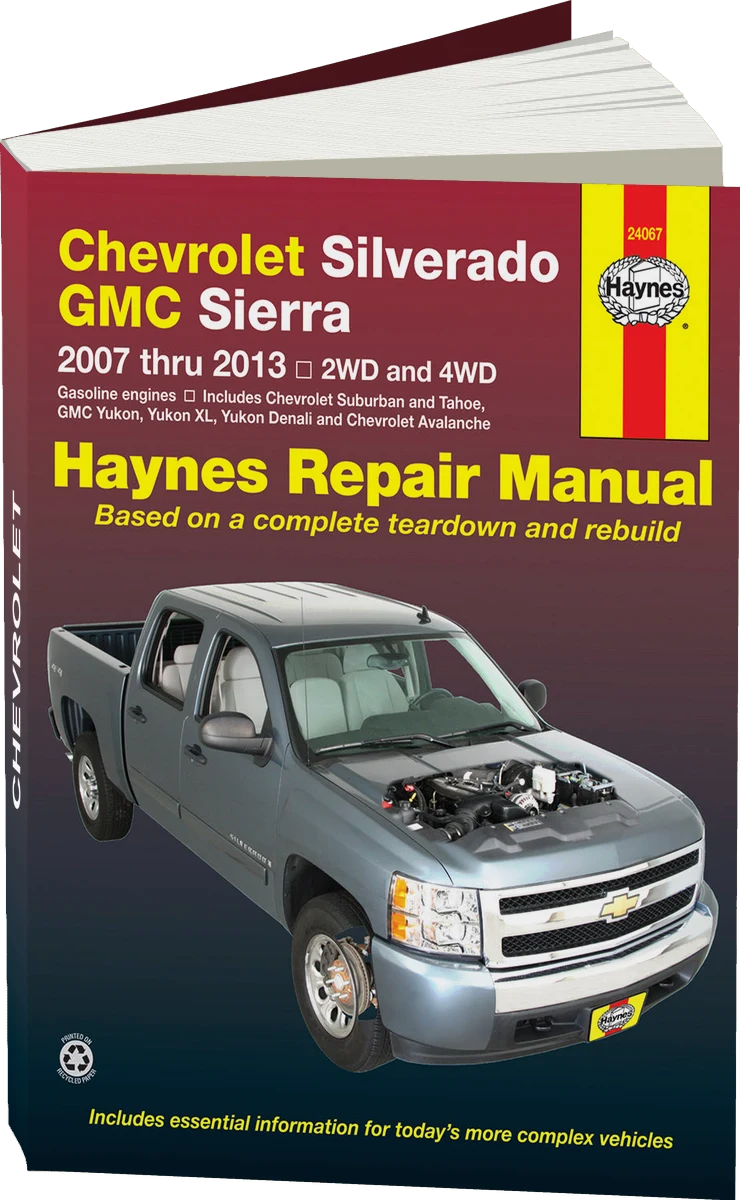 Chevrolet Silverado, Suburban, Tahoe, Avalanche & GMC Yukon, Yukon XL, Yukon Denali, Sierra, Sierra Denali pick-ups (2007-2013) Haynes Repair Manual (USA)