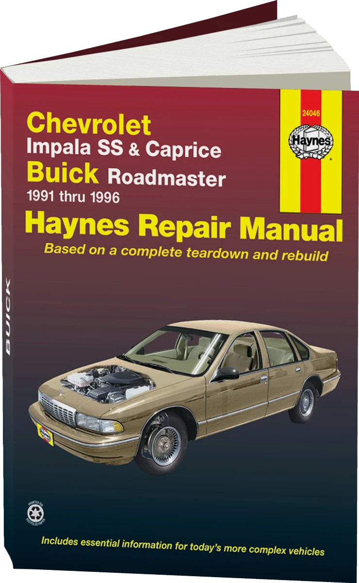 Chevrolet V8, Impala SS, Caprice & Buick Roadmaster (1991-1996) Haynes Repair Manual (USA)