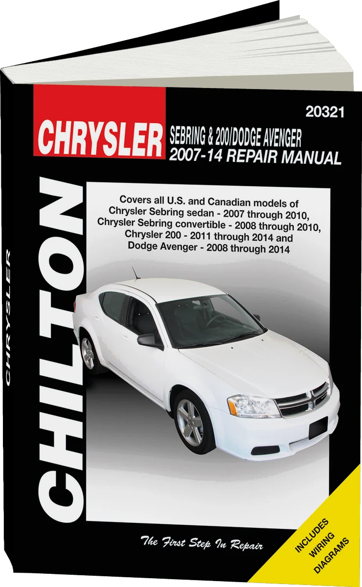 Chrysler Sebring & 200/Dodge Avenger (2007-14) Chilton Repair Manual (USA)