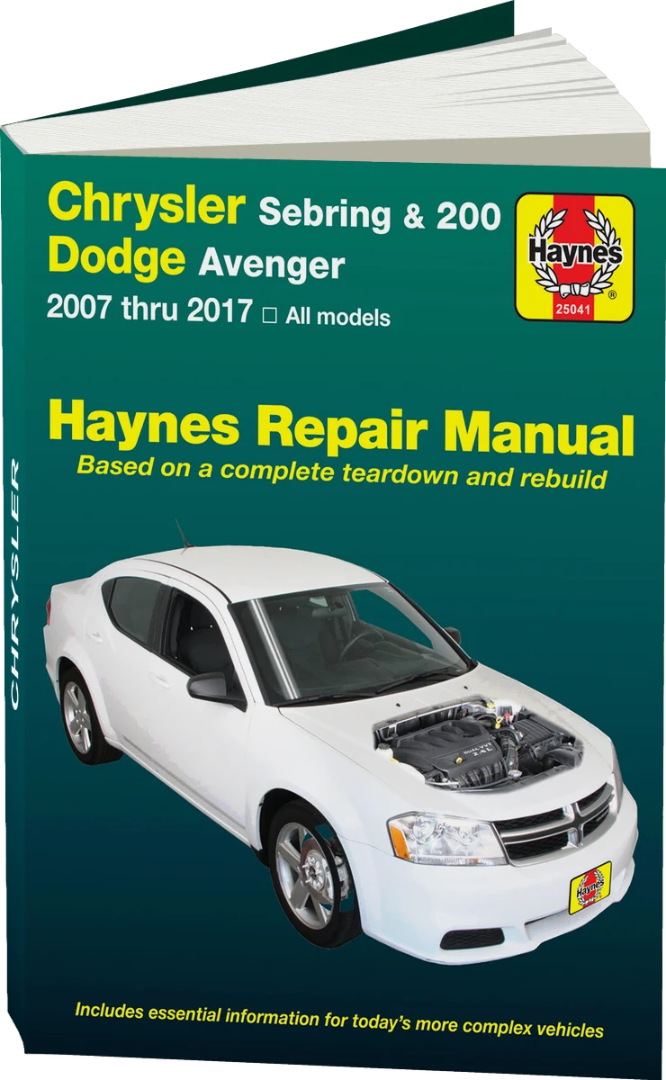 Chrysler Sebring Sedan (07-10), Sebring Convertible (08-10), 200 (11-17) & Dodge Avenger (07-14) Haynes Repair Manual