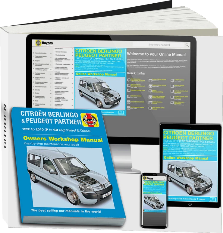 Citroen Berlingo & Peugeot Partner Petrol & Diesel (1996-2010) Haynes Repair Manual