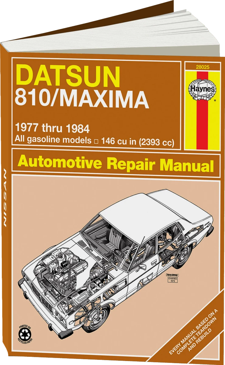 Datsun 810 & Maxima Sedan, Wagon & Coupe Gas Models (77-84) Haynes Repair Manual