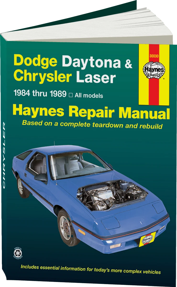 Dodge Daytona & Chrysler Laser 2.2 & 2.5 litre (84-89) Haynes Repair Manual