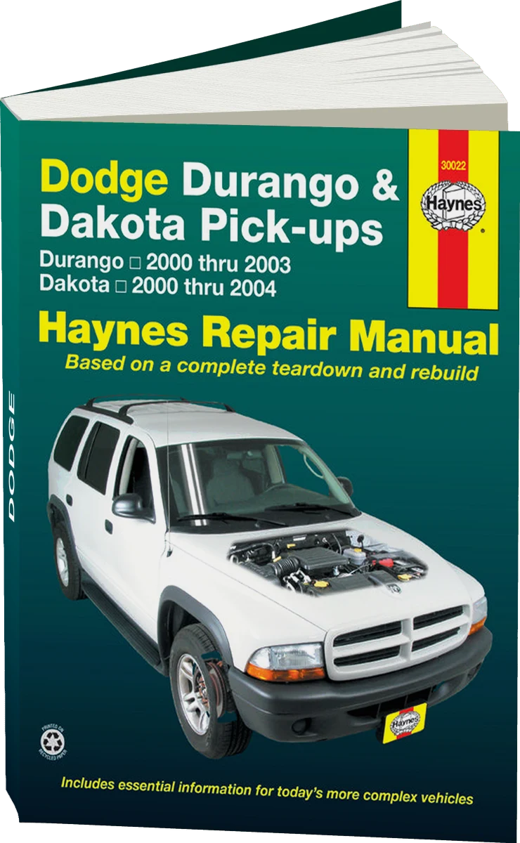 Dodge Durango (2000-2003) & Dakota (2000-2004) pick-ups Haynes Repair Manual (USA)