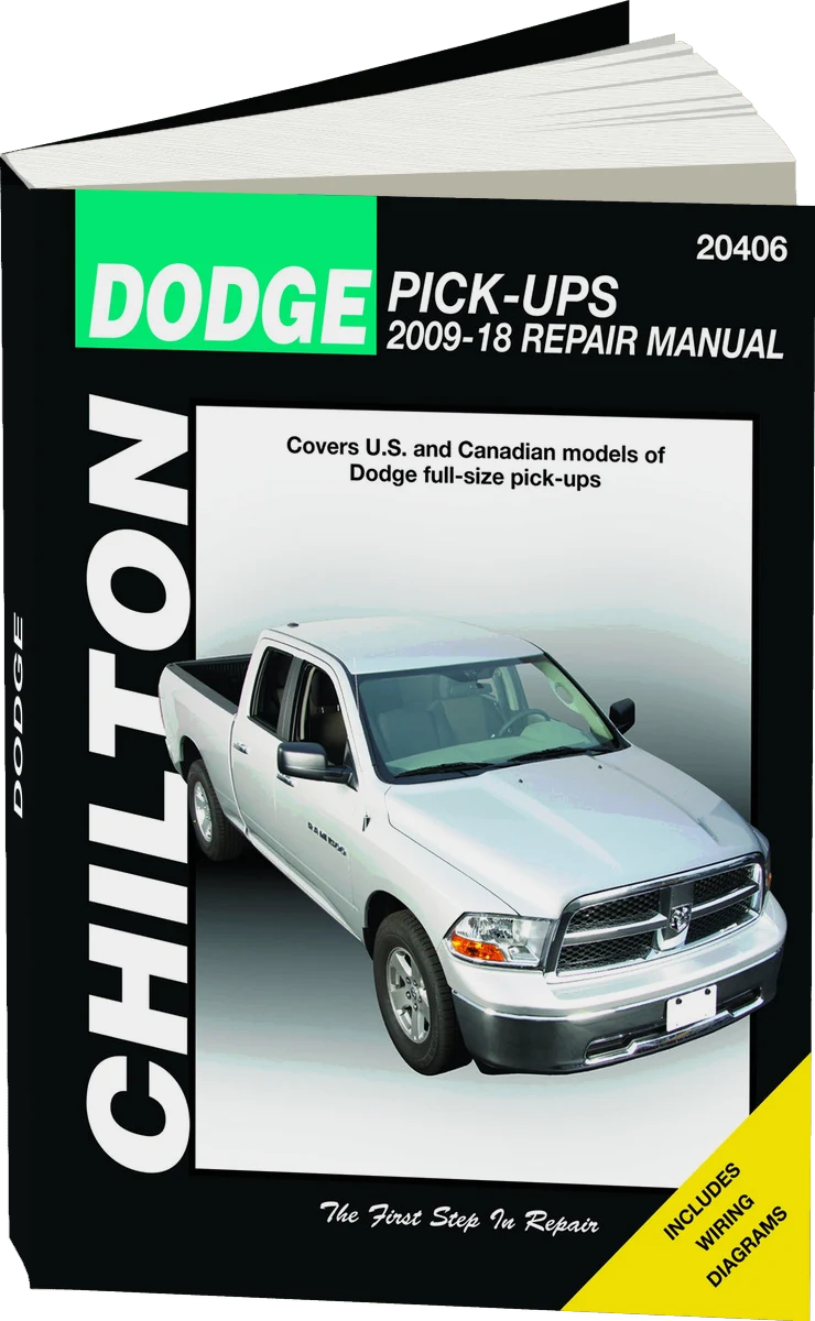 Dodge Pick-Up (2009-18) for (exc. 2009 fleet models equipped with the 5.9L diesel) Chilton Repair Manual (USA)