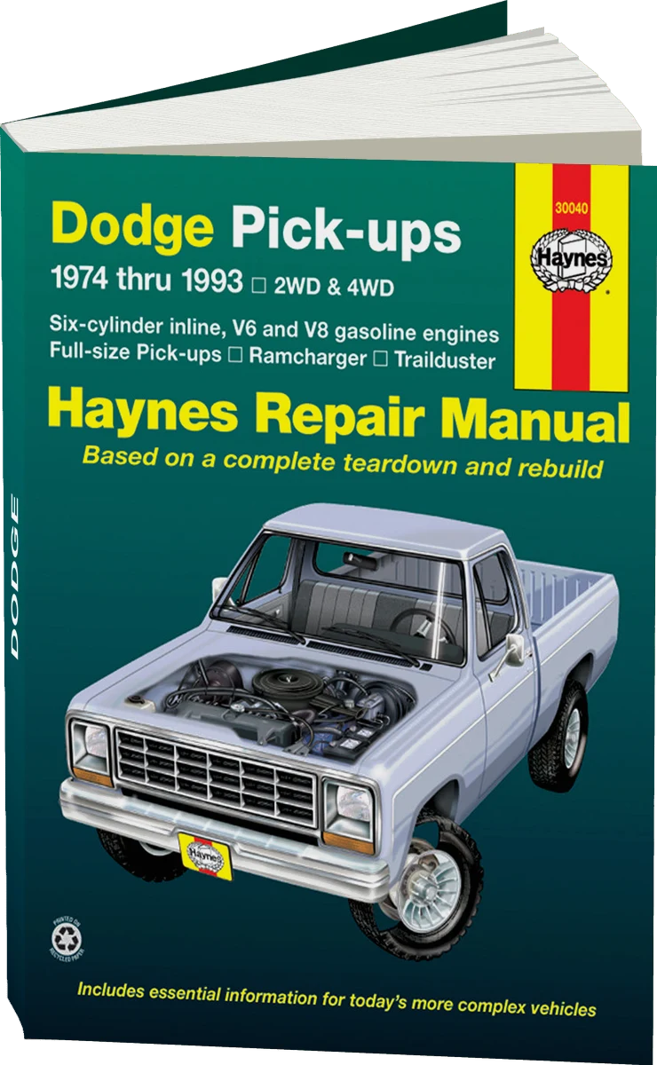 Dodge Ramcharger & Trailduster full-size pick-ups (1974-1993) Haynes Repair Manual (USA)