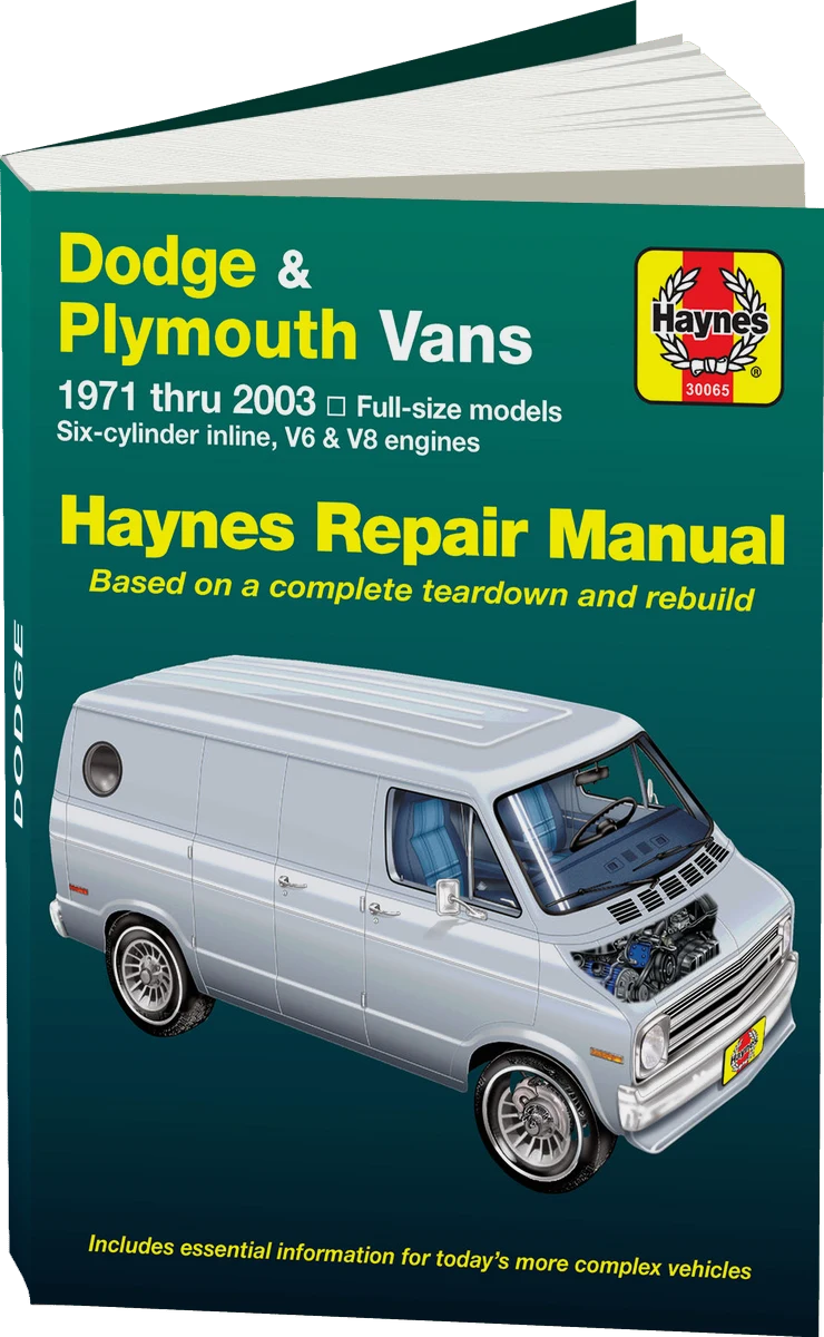 Dodge Tradesman, Sportsman & Plymouth Voyager Full-size in-line 6, V6 & V8 Vans (71-03) Haynes Repair Manual