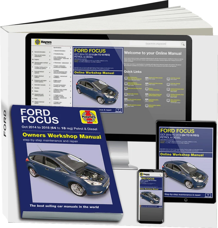Ford Focus Petrol & Diesel 64 to 18 (Oct 2014-2018) Haynes Repair Manual