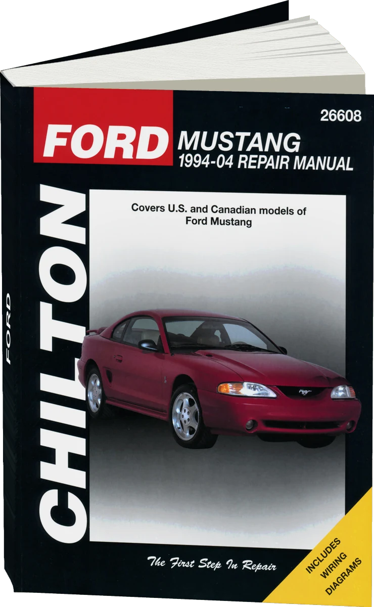 Ford Mustang (1994-04) for except independent rear suspension/driveaxles on 1999 & later Cobra models nor information on 2003 & 2004 Cobra models Chilton Repair Manual (USA)