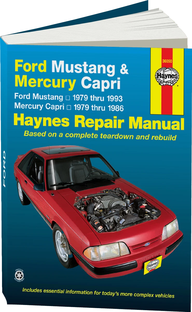 Ford Mustang, Ghia & Cobra (79-93) & Mercury Capri, Ghia & RS (79-86) in-line 4 cyl & 6 cyl, V6 & V8 Haynes Repair Manual