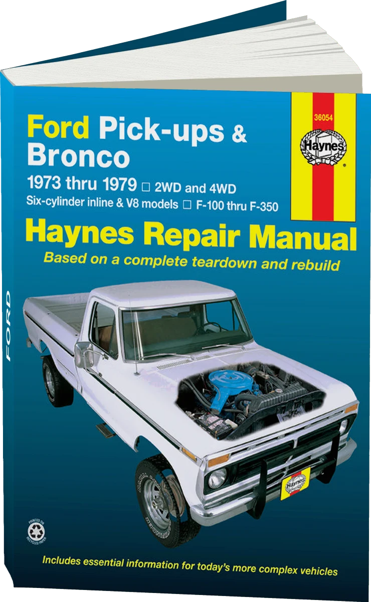 Ford pick-ups F-100-F-350 & Bronco (1973-1979) Haynes Repair Manual (USA)