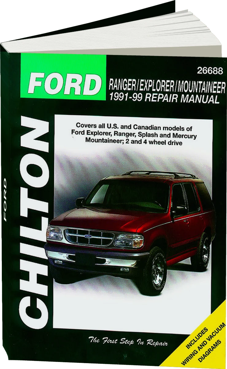 Ford Ranger/Explorer/Mountaineer (1991-99) for of Ford Ranger, Explorer, Splash & Mercury Mountaineer for 2 & 4 wheel drive Chilton Repair Manual (USA)