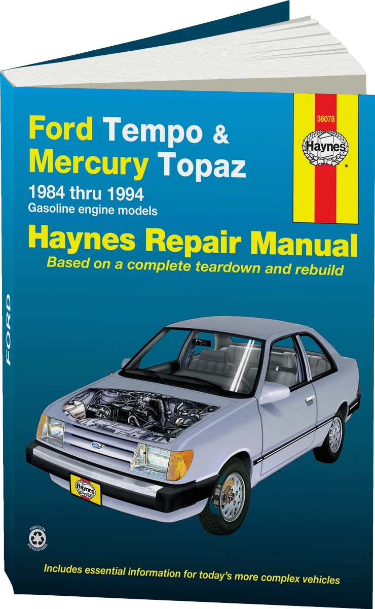 Ford Tempo & Mercury Topaz all 2WD petrol (1984-1994) Haynes Repair Manual (USA)
