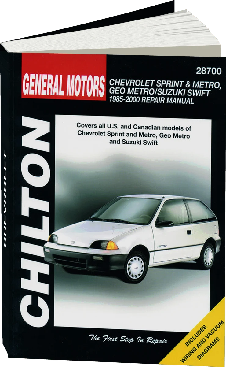 General Motors (1985-00) for of Chevrolet Sprint & Metro, Geo Metro & Suzuki Swift Chilton Repair Manual (USA)