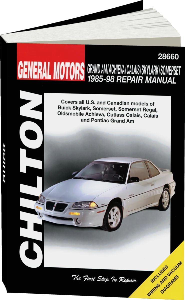 General Motors (1985-98) for of Buick Skylark, Somerset, Somerset Regal, Oldsmobile Achieva, Cutlass Calais, Calais & Pontiac Gr& Am Chilton Repair Manual (USA)