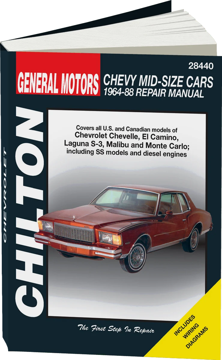 General Motors Chevy Mid-Size Cars (1964-88) for of Chevy Chevelle, El Camino, Laguna S-3, Malibu & Monte Carlo (including SS models & diesels) Chilton Repair Manual (USA)