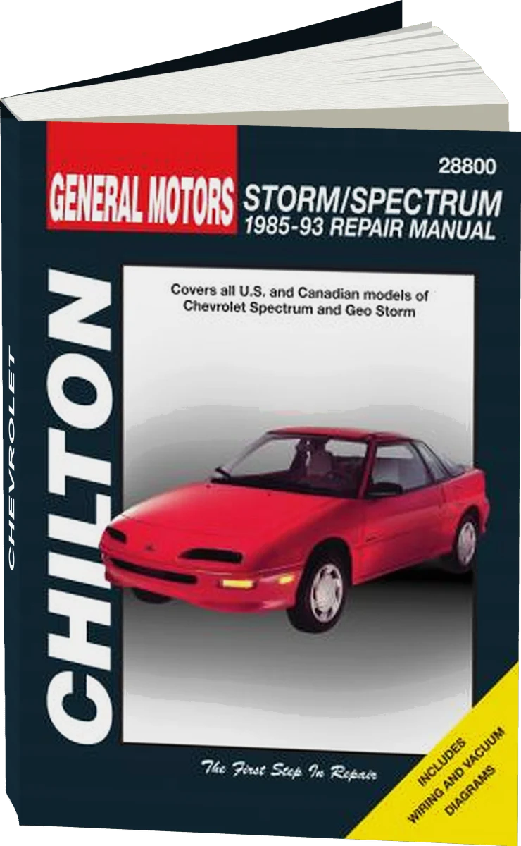 General Motors Chilton Repair Manual for 1985-93 covering all models of Chevrolet Spectrum and Geo Storm