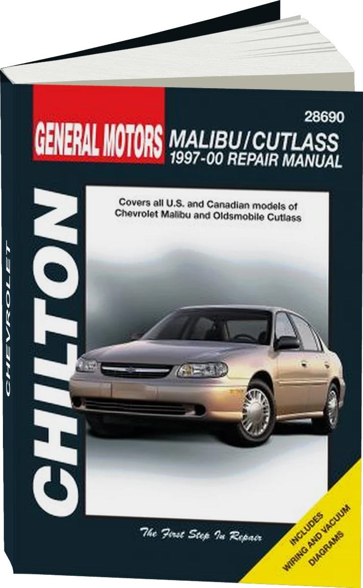 General Motors Chilton Repair Manual for 1997-00 covering all models of Chevrolet Malibu and Oldsmobile Cutlass