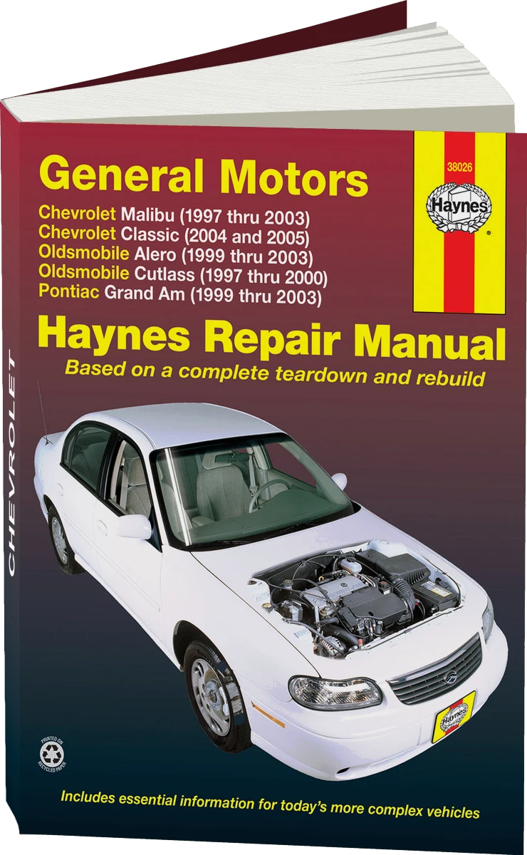 General Motors covering Chevrolet Malibu (1997-2003), Oldsmobile Alero (1999-2003), Oldsmobile Cutlass (1997-2000), & Pontiac Grand Am (1999-2003) Haynes Repair Manual (USA)