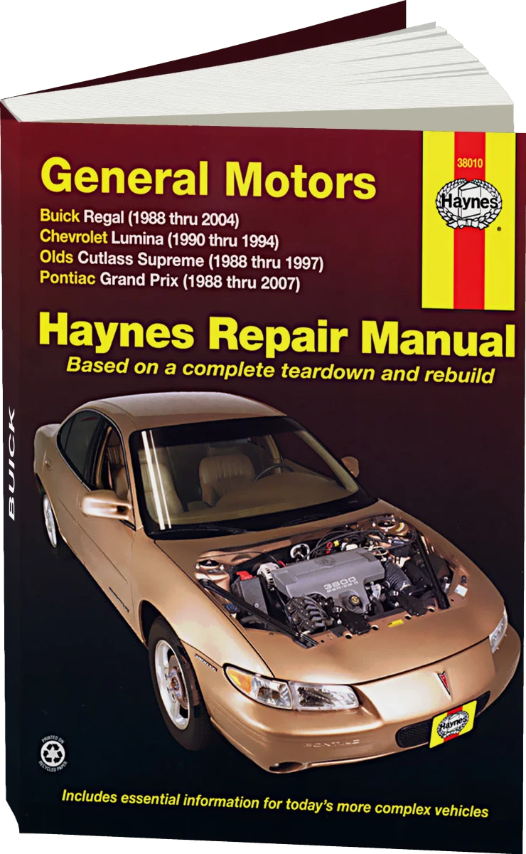 General Motors FWD models Buick Regal (88-04), Chevrolet Lumina (1990-1994), Olds Cutlass Supreme (88-97), & Pontiac Grand Prix (88-07) Haynes Repair Manual