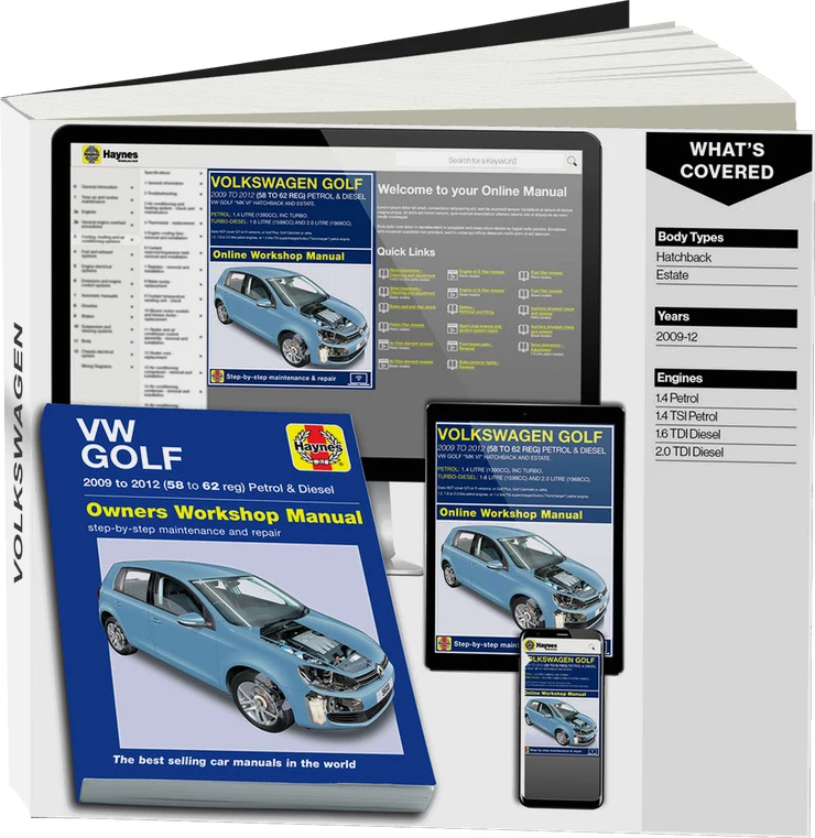 Golf Petrol & Diesel (2009-2012) Haynes Repair Manual