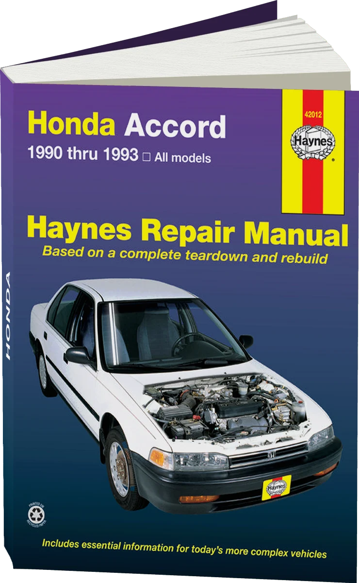 Honda Accord (1990-1993) Haynes Repair Manual (USA)