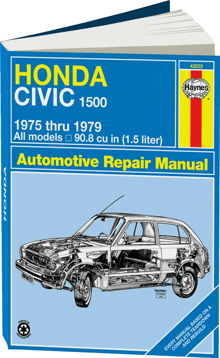 Honda Civic 1500 CVCC (1975-1979) Haynes Repair Manual (USA)