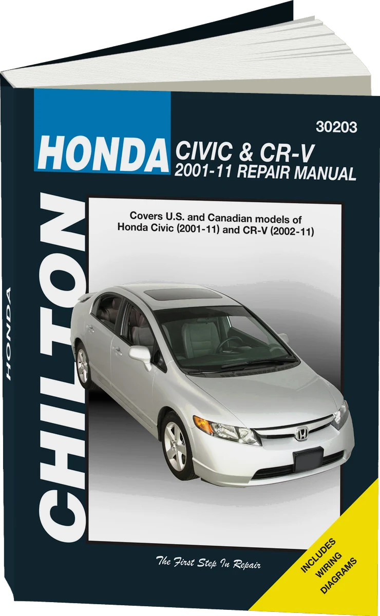 Honda Civic (2001-11) & CR-V (2002-11) exc. CNG or hybrid models Chilton Repair Manual (USA)