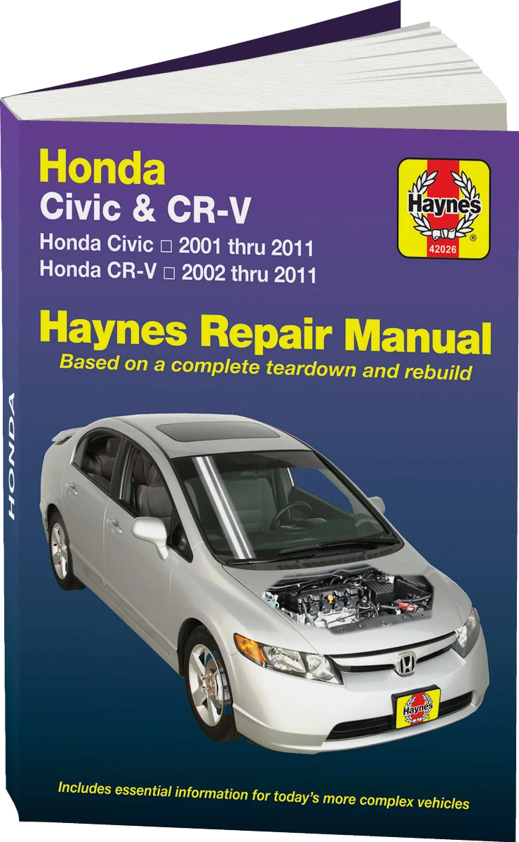 Honda Civic (2001-2011) & CR-V (2002-2011) Haynes Repair Manual (USA)