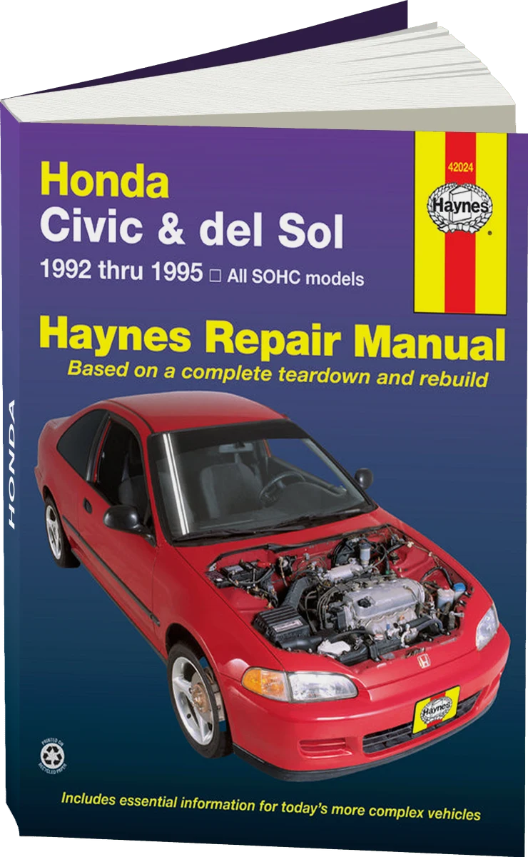Honda Civic & del Sol covering (1992-1995) Haynes Repair Manual (USA)