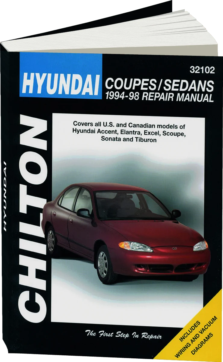 Hyundai (1994-98) for of Accent, Elantra, Excel, Scoupe, Sonata & Tiburon Chilton Repair Manual (USA)