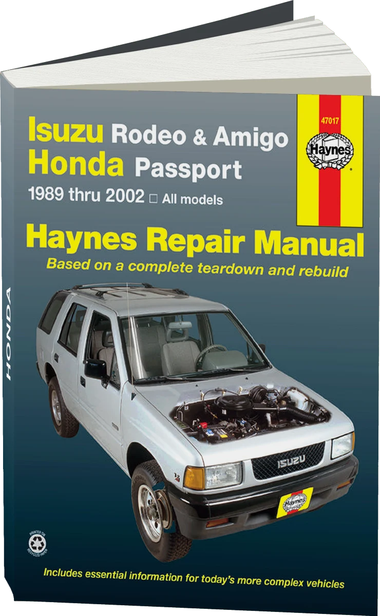 Isuzu Rodeo, Amigo, & Honda Passport covering Isuzu Rodeo (1991-2002), Isuzu Amigo (1989-1994), Isuzu Amigo (1998-2002), Honda Passport (1995-2002) Haynes Repair Manual (USA)