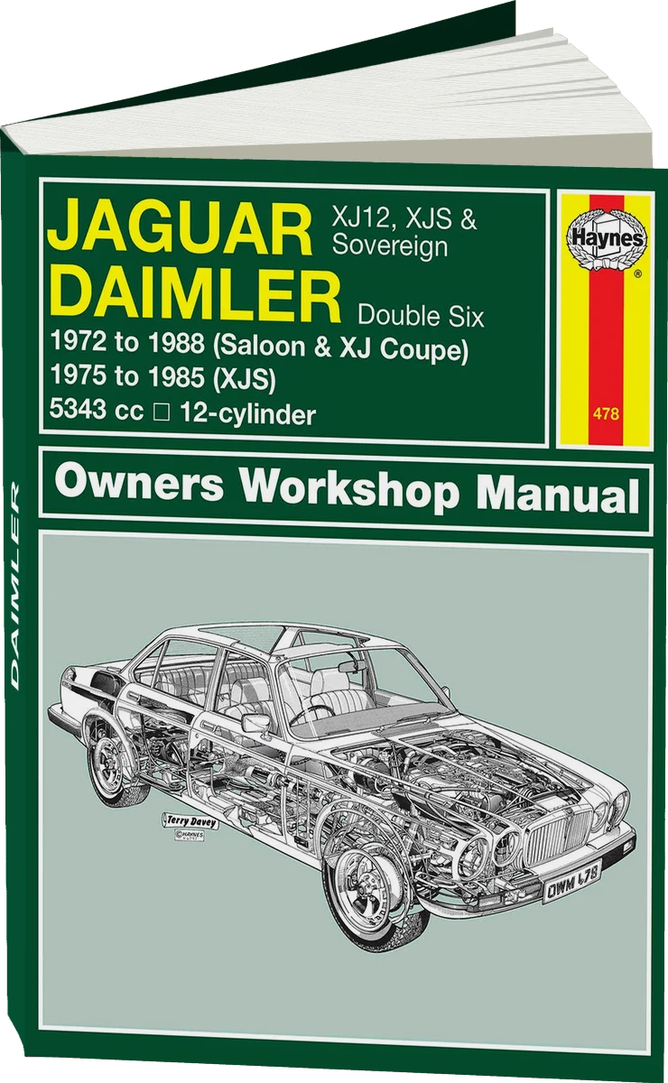 Jaguar XJ12, XJS & Sovereign; Daimler Double Six (1972-1988) Haynes Repair Manual