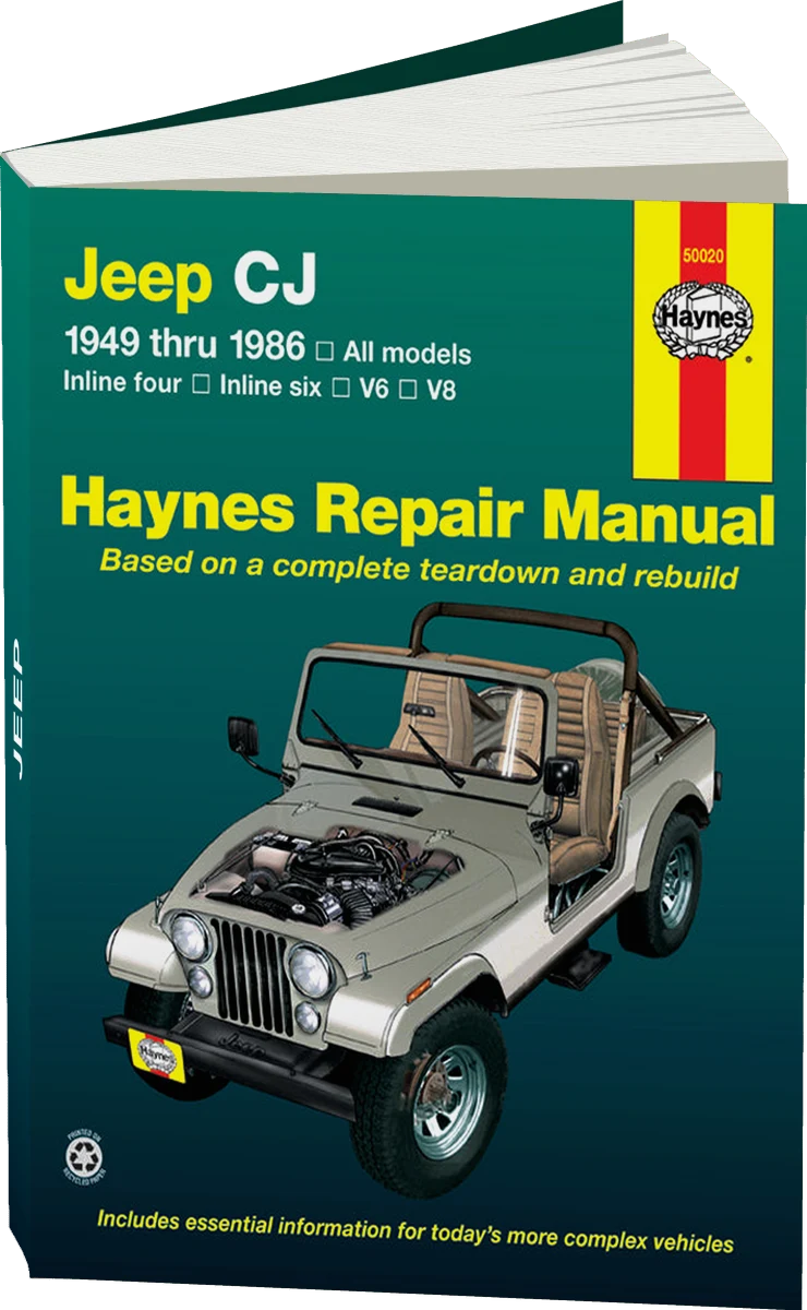 Jeep CJ for Jeep CJ models, Scrambler, Renegade. Laredo & Golden Eagle (1949-1986) Haynes Repair Manual (USA)