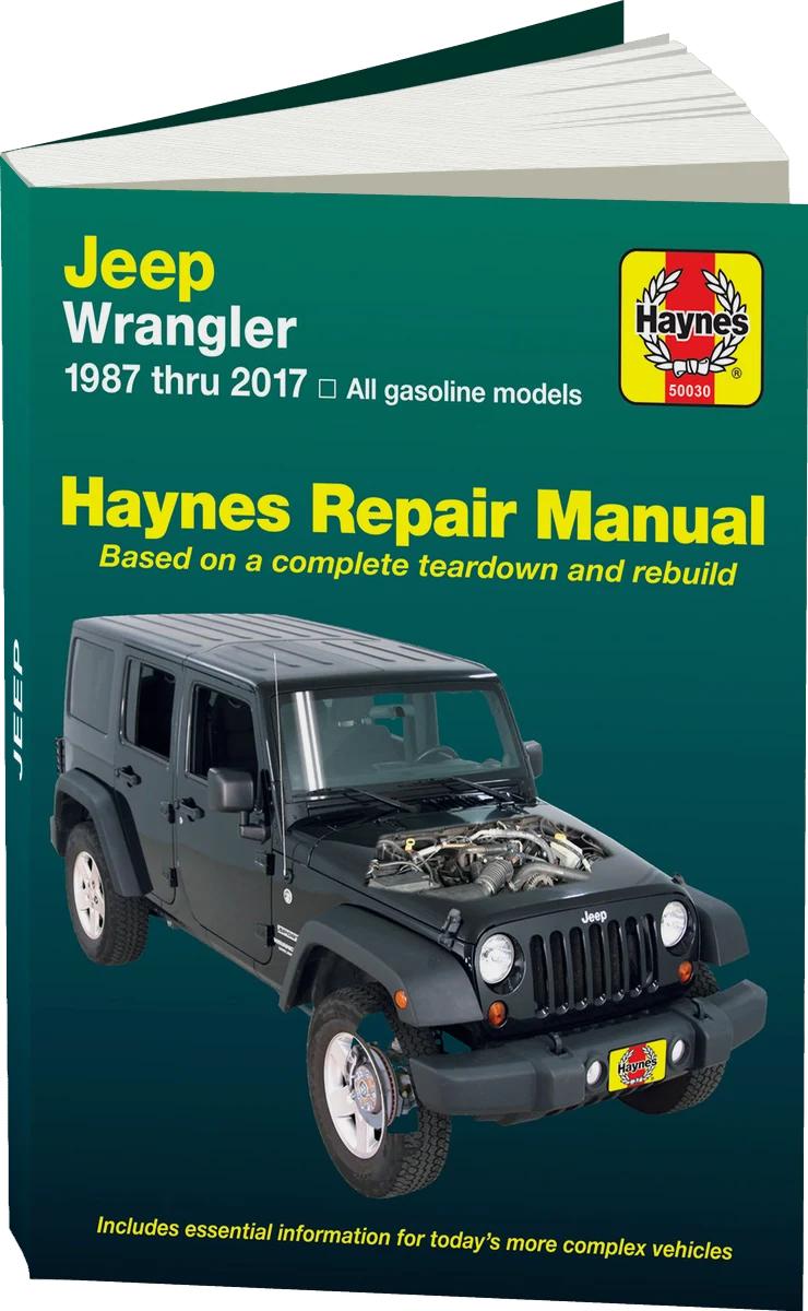 Jeep Wrangler 4-cyl & 6-cyl, 2WD & 4WD (1987-2017) Haynes Repair Manual (USA)
