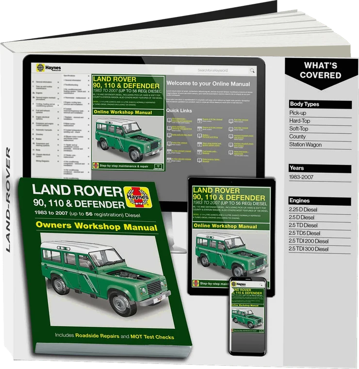Land Rover 90, 110 & Defender Diesel (1983-2007) Haynes Repair Manual